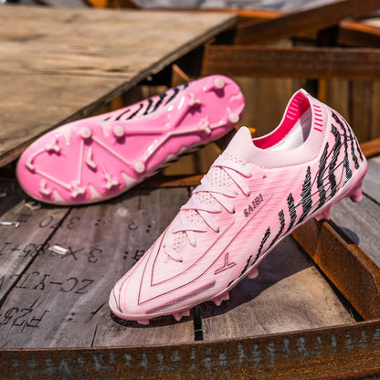 Chaussures de football pour hommes AG FG pour terrain ferme, en matériau PU léger, avec crampons renforcés, pour adultes, pour entraînements de football en extérieur et compétitions.