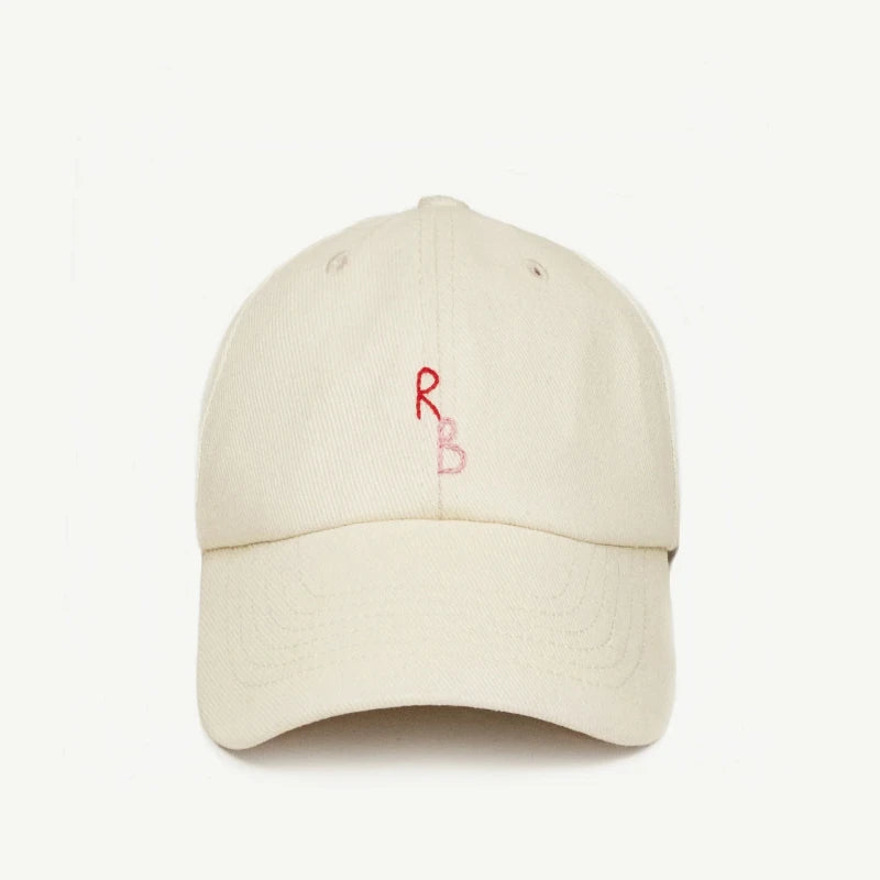 Casual Monogram Cotton Baseball Cap for Men and Women Hand-Dyed Soft Fabric Dad Hat with Hand-Embroidered Letters