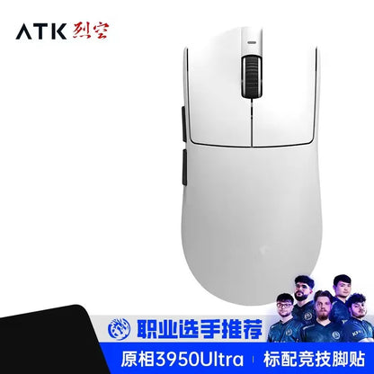 Brezžična Bluetooth miška ATK X1 Series Paw3950/Ultra 8k, lahka 49g, tri načini povezave, FPS gaming miška, darilo po meri