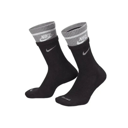 Nike Socks: 3-Pack of Men's and Women's Sports Socks / Basketball Socks / Durable, Moisture-Wicking Cotton Socks SX5545-100