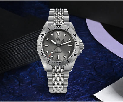 San Martin Original Design 38.8mm Upgrade Diver Watch Sunburst Enamel Dial NH35 Automatic Mechanical Luxury Waterproof 200m Lume