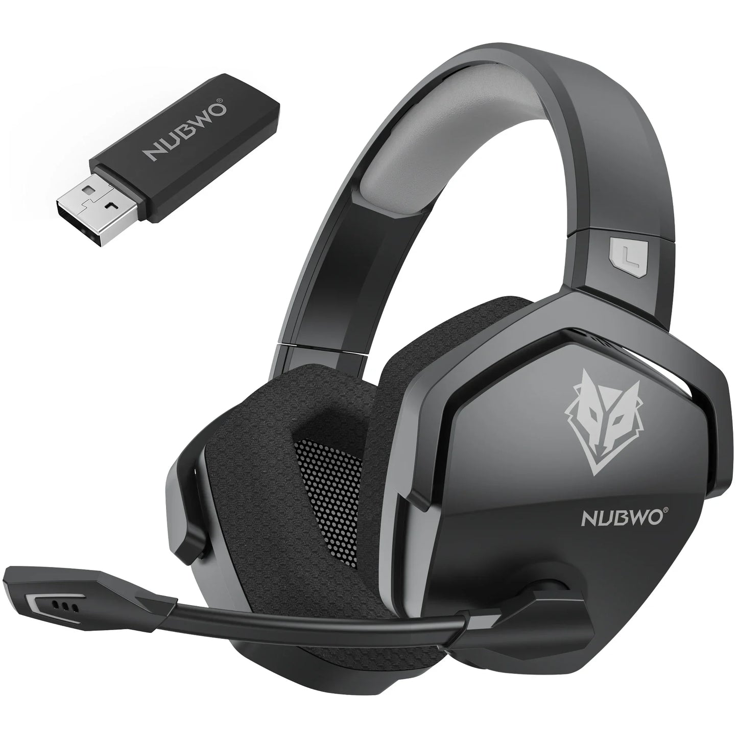 NUBWO G06 Wireless Headsets Gamer with Charging Station for Headset and PS5 Controller Gaming Headphones Long Battery Life