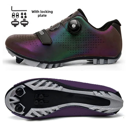 Unisex Road And Mountain Bike Lock Shoes Outdoor Pedal Assisted Bicycle Riding Shoes Cross-Border New Model Sports Entertainment