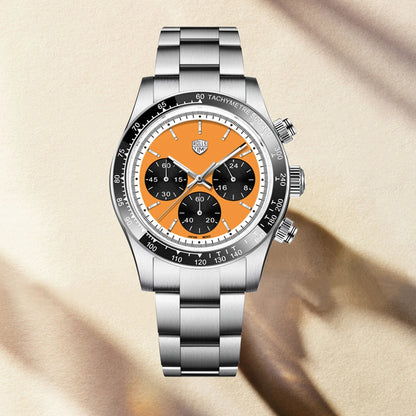 Reloj para hombre RollsTimi: cronógrafo de cuarzo de lujo, cristal de zafiro con tratamiento antirreflectante, resistente al agua, luminiscente. Idea de regalo para hombre.