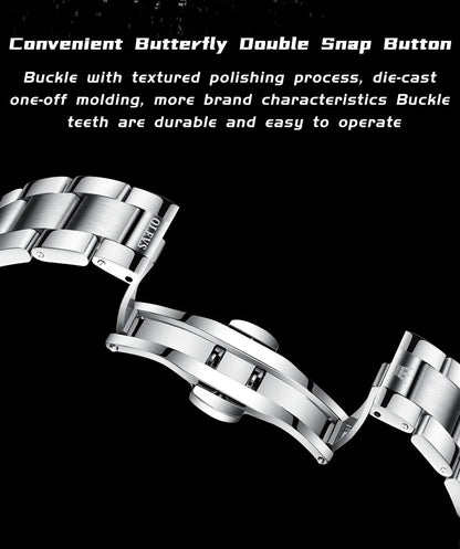 OLEVS 7028 Automatic Mechanical Men's Watch Tourbillon Dial Multifunctional Date Waterproof Luminous Watch for Men
