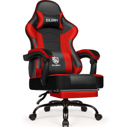 AUTHMIC Gaming Chair Ergonomic Reclining Office Chair with Adjustable Lumbar Support & Headrest  High-Back PC Gamer Adults Teen