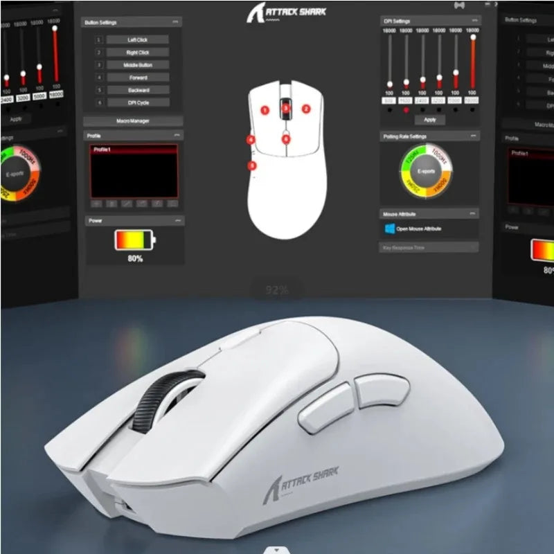 ATTACK SHARK R1 Bluetooth Mouse-Viral Mouse Reviewed by Influencers, Brand-direct authentic,PAW3311 sensor with 1K Hz for Gaming
