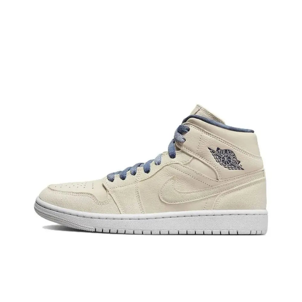 Nike Air Jordan 1 Mid Unisex Basketball Shoes Classic Design, Slip-resistant and Durable, Exceptional Performance BQ6472-009