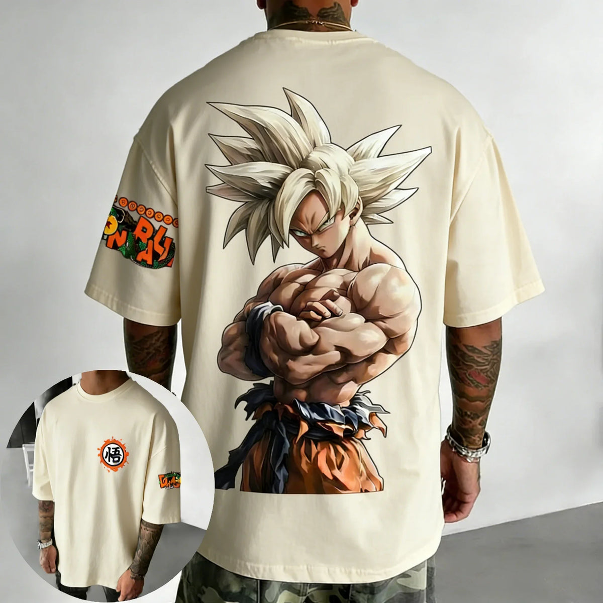Dragon Ball Anime Pure Cotton T-shirt Summer New Goku Printed Men's and Women's Harajuku Hip Hop Casual Short Sleeve Top