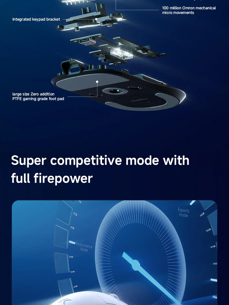 MCHOSE A7 V2 Ultra Wireless Gaming Mouse Pixart3950Ti Flagship Sensor Super 20000FPS for Accurate Tracking Support Web Driver