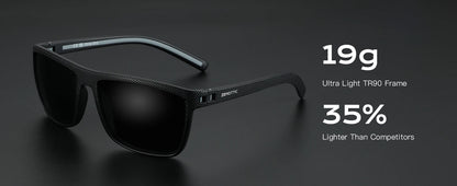 ZENOTTIC Polarized Sunglasses for Men Lightweight TR90 Frame UV400 Protection Square Sun Glasses