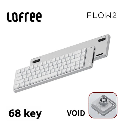 Lofree FLOW2 Mechanical Keyboard Business Office Wireless Bluetooth Wired Quiet & Gentle Sound Compatible Mute Aluminum Lump