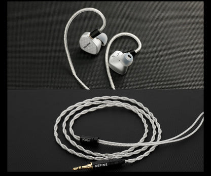 Angelears Kefine Klean SV 10mm DLC Diaphragm Dynamic Driver IEMs Hi-Fi In-ear Earphone with Nozzles and SPC Cable