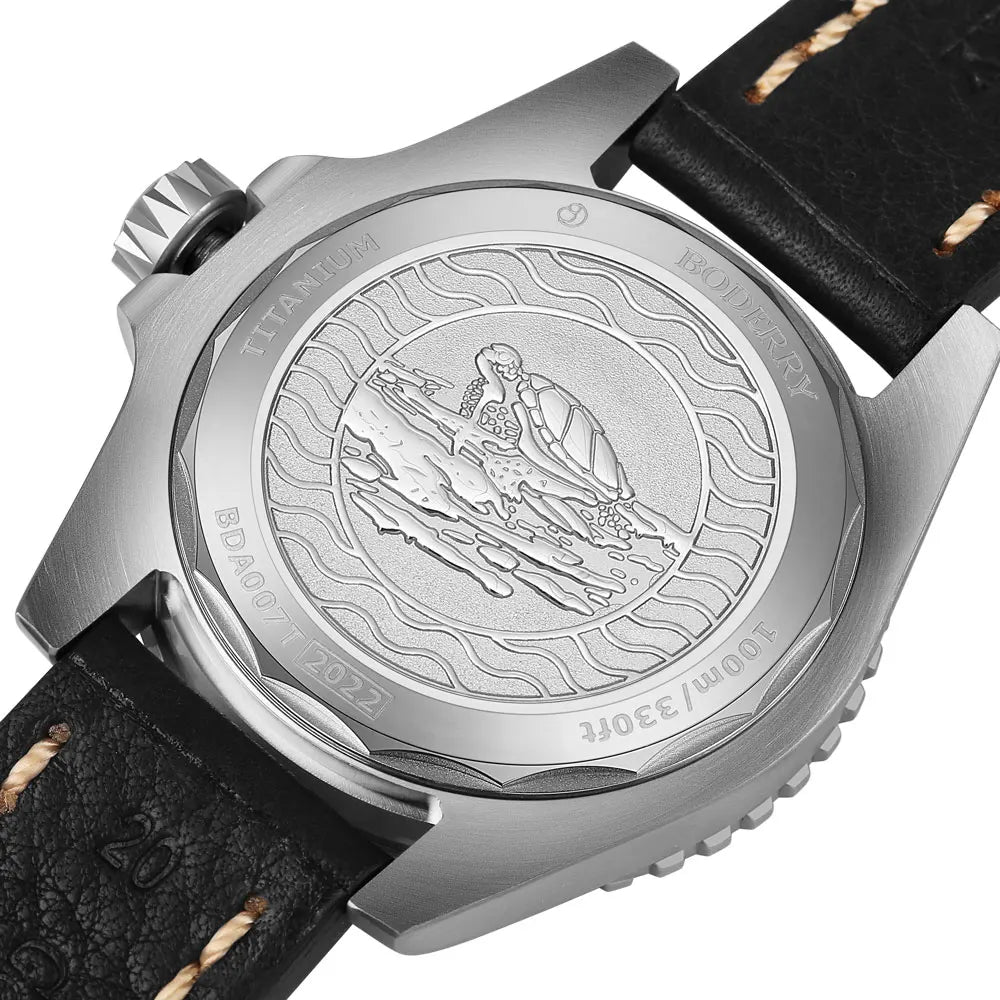 Boderry Seaturtle Titanium Diver Watch Men Luxury Bronze Watches Automatic Mechanical Wristwatch Sport 200M Waterproof Luminous