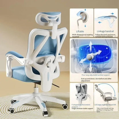UVR Gaming Computer Chair Mesh Breathable Staff Chair Ergonomic Design Armrest Chair Sitting Comfor THome Office Chair Furniture