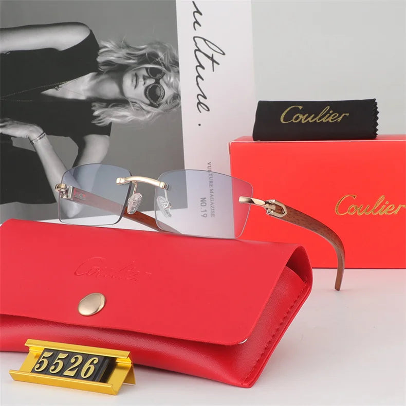 2025 New Frameless Fashion Sunglasses for Unisex Vacation Casual Driving Sun Shades Classic Outdoor Vacation Riding Sun Glasses