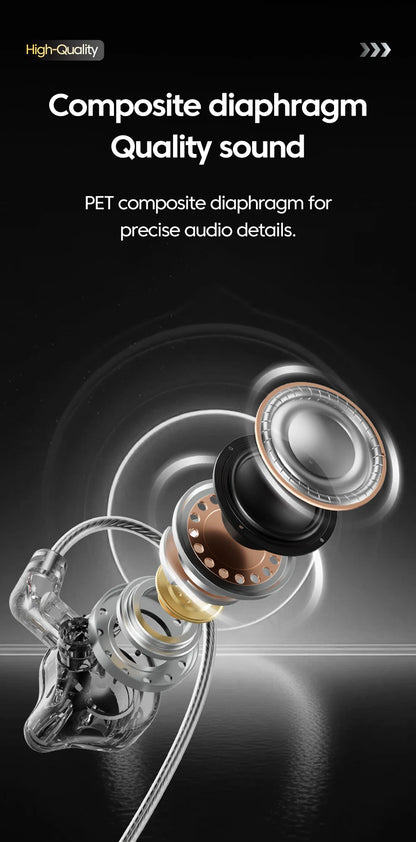 Original 15D Super Bass In Ear Headphone With Mic 3.5mm AUX/Type-C Digital Chip Headset For iPhone 17 Huawei Xiaomi Android