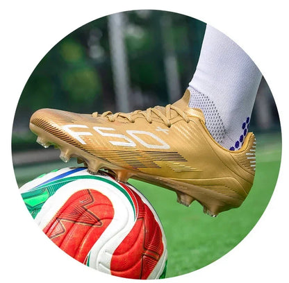 Nouvelles chaussures de football pour hommes, chaussures d'entraînement, baskets de match, chaussures de football pour terrain en herbe, chaussures de sport professionnelles antidérapantes, ultra-légères, unisexes.