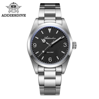 Reloj para hombre ADDIESDIVE – Caja de acero inoxidable 316L, resistencia al agua de 10 bares, esfera luminiscente, modelo AD2096 – Reloj de cuarzo de lujo