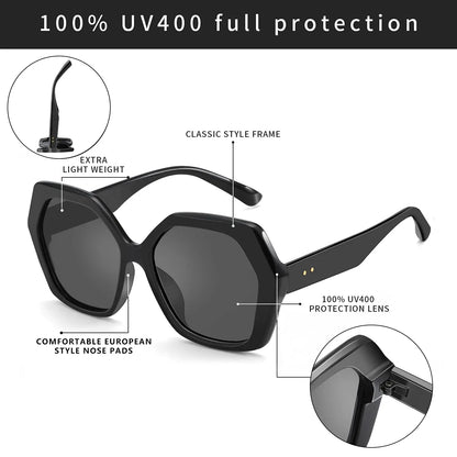 ZENOTTIC Butterfly Sunglasses Women Fashion Design Big Eyewear Shades for Ladies Uv400 Travel Oversize Sun Glasses