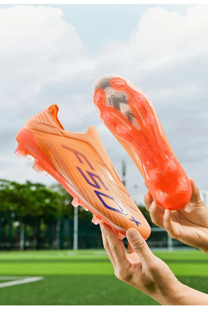 Nouvelles chaussures de football pour hommes, chaussures de match, crampons pour terrain en gazon, baskets de haute qualité, chaussures de futsal pour intérieur, chaussures montantes antidérapantes pour extérieur, meilleu