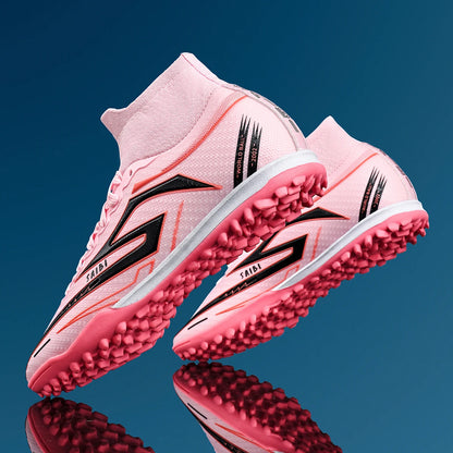 Chaussures de football athlétiques TF Turf, tige en tissu PU doux pour la peau, semelle en caoutchouc antidérapante, qualité fiable, chaussures d'entraînement.