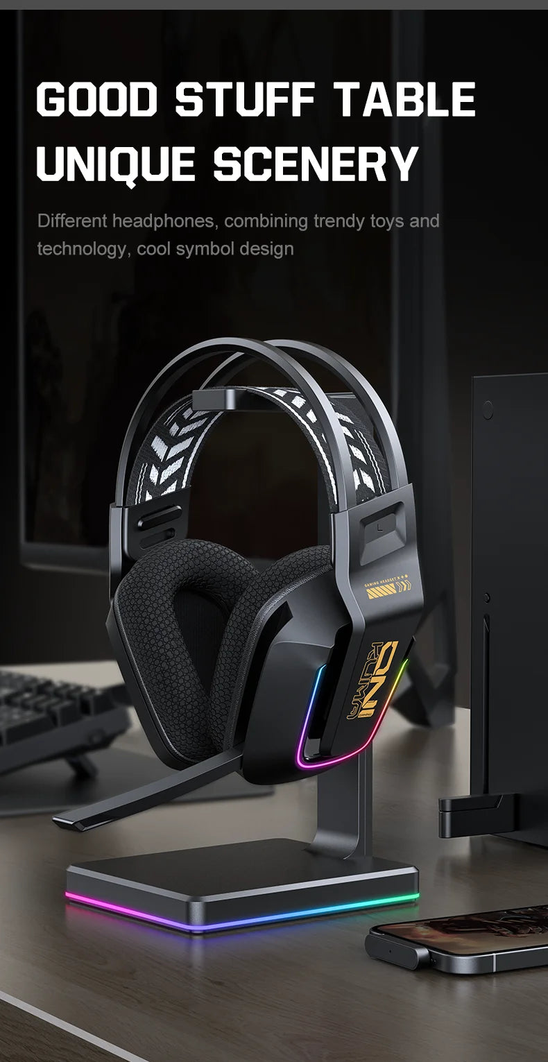 ONIKUMA GT828 Bluetooth Headset Four-mode Connection Over Ear HIFI Stereo Wireless Gaming Headsets with Mic for PC Laptops PS5
