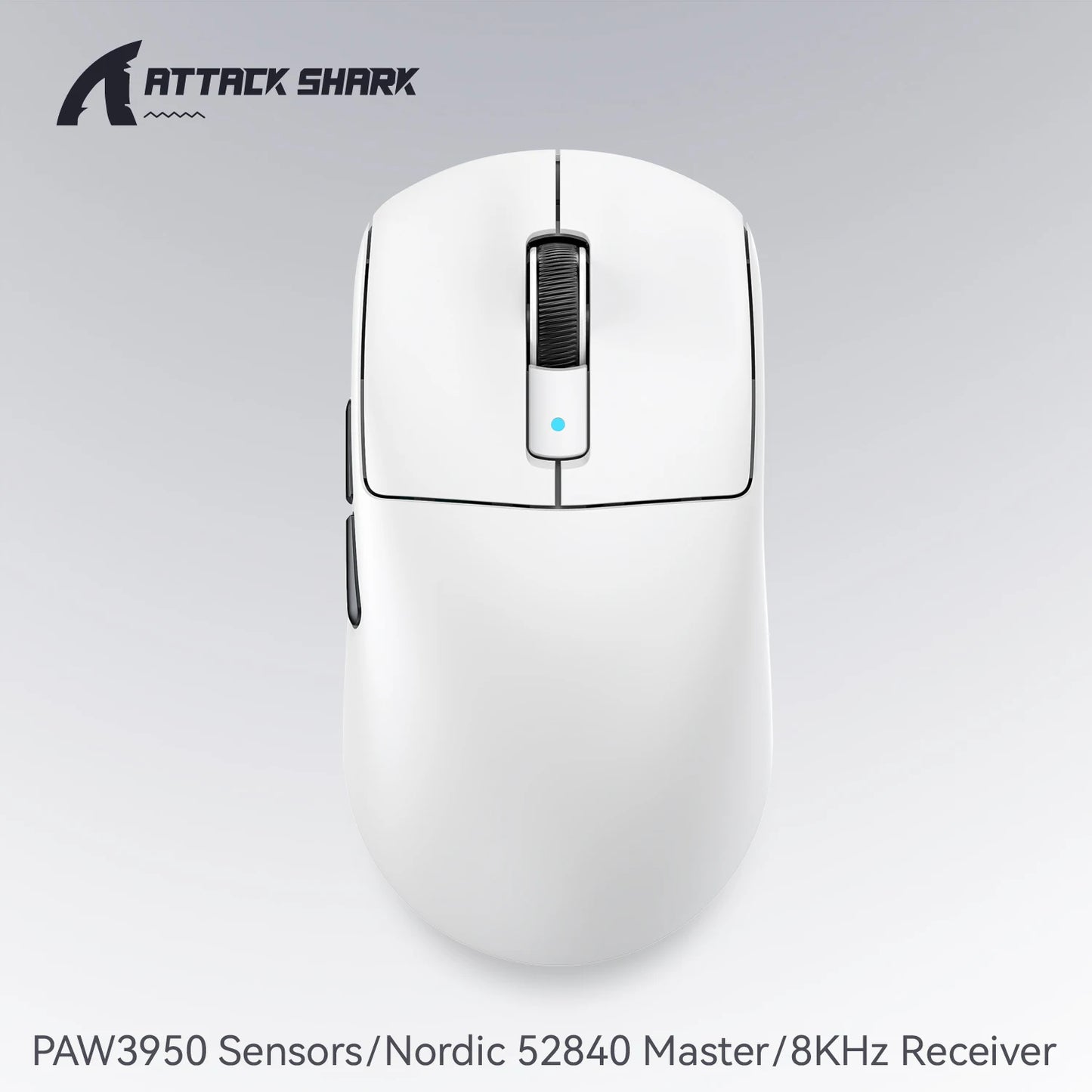 ATTACK SHARK R6 PAW3950MAX Wireless Gaming Mouse, 8Khz Polling, Ultralight 39g, Nordic 52840 MCU,  Omron Optical Microswitches