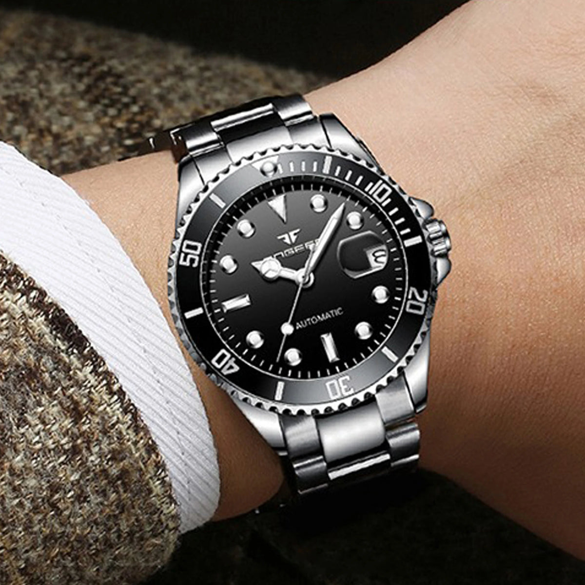 Relojes de pulsera mecánicos BINBOND para hombre, de lujo, luminiscentes, herméticos, automáticos, con tourbillon y esqueletizados