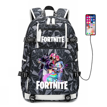 Fortnite Game Print Student Backpack Boys Girls Large Capacity School Bag Waterproof Lightweight Durable Bookbag Birthday Gift