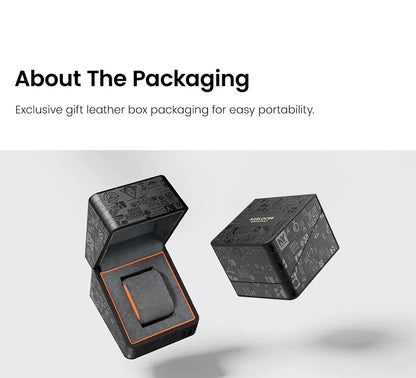 AGELOCER Original Tourbillon Watch Ceramic Bezel Men's Vogue Luxury Skeleton Manual Mechanical Watch Birthday Gift for Men