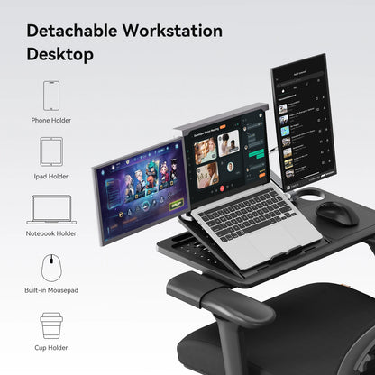 NEWTRAL NT001 Ergonomic Office Chair with Auto-Following Lumbar Support, 3 Recline Angle, Adjustable Backrest Armrest Headrest