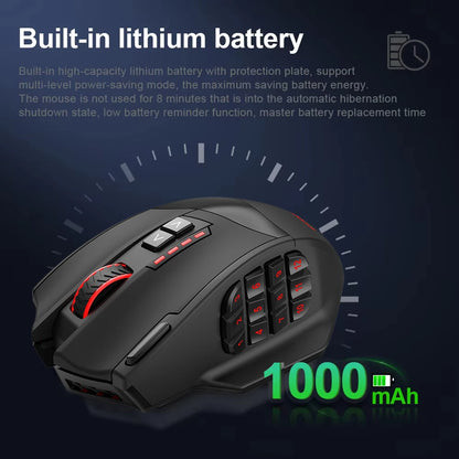 E-YOOSO RGB USB 2.4G Wired Gaming Mouse X-33 16000DPI 18 Buttons Programmable Backlight Game Mice Suitable for Desktop Laptop PC