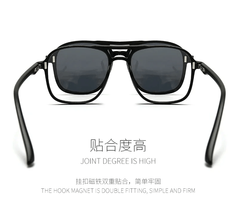 2026 Mirror Magnetic Attraction Polarized Sunglasses 2 Iin 1 Clip Cycling Glasses Dazzling Men Double-Barreled Glasses Women