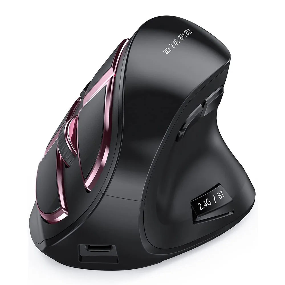 Seenda Vertical Wireless Mouse Bluetooth 5.0 3.0 Mouse for Tablet Laptop PC Mac iPad Rechargeable 2.4G USB Ergonomic gaming Mice