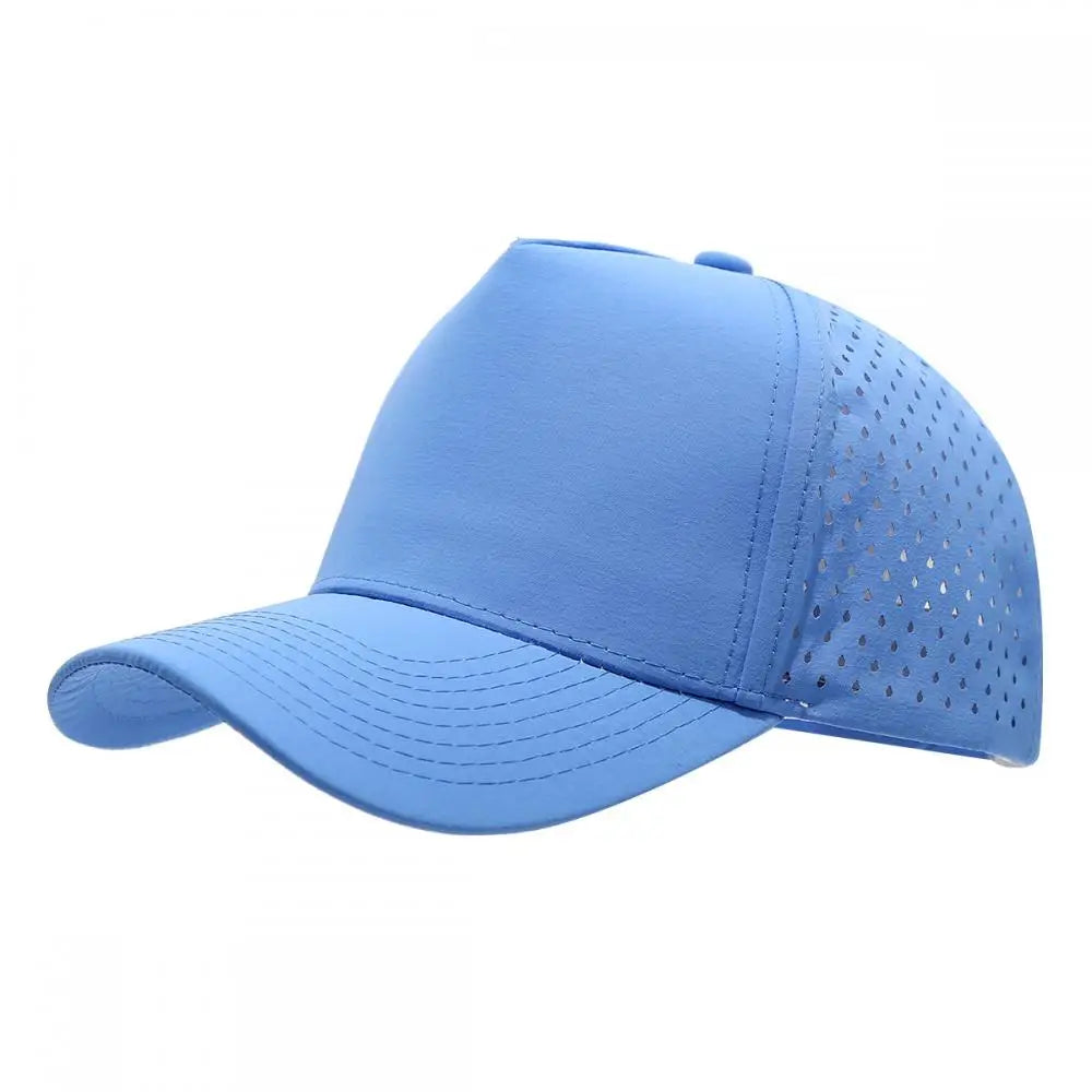 1PC New Five-ply laser perforated quick-drying cap breathable sports visor cap summer waterproof perforated truck baseball cap