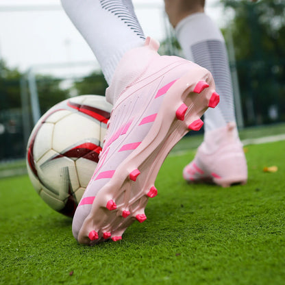 Nouvelles chaussures de football pour hommes, antidérapantes, à la cheville, chaussures de sport TF/FG, chaussures de football professionnelles pour garçons, baskets unisexes confortables