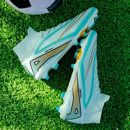 Chaussures de football montantes pour hommes, crampons longs, chaussures de football pour adultes, légères, entraînement sportif professionnel