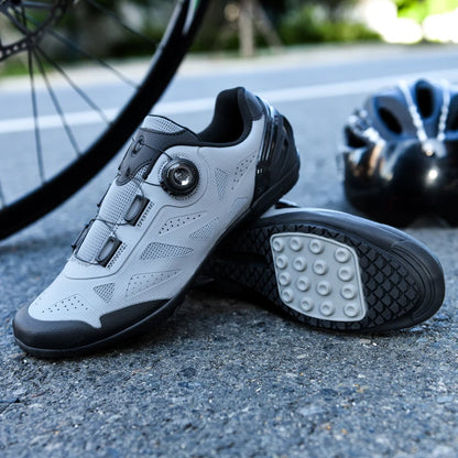 2026 New Men's Non - Slip Breathable Lock - Type Mountain Bike Cycling Shoes Durable Adjustable Outdoor Sports Footwear