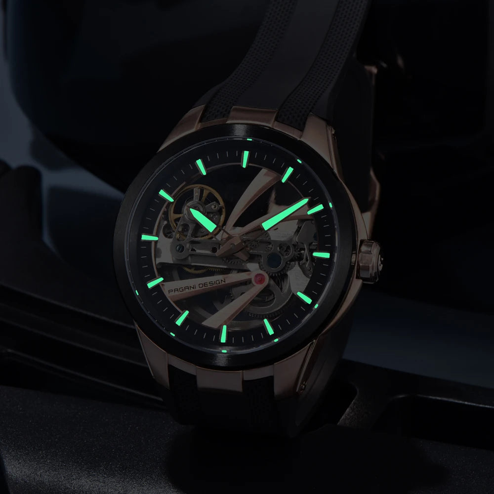 2026 New PAGANI DESIGN Hollow Men's Watches Mechanical Luxury Automatic Watch Men AR Sapphire Waterproof Luminous Man Gift Clock