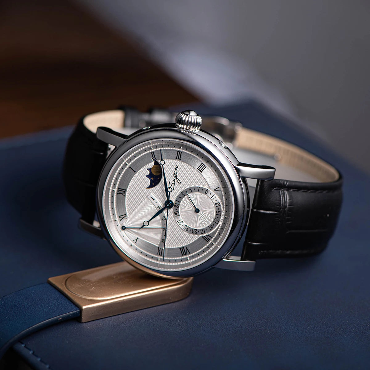 2023 Sugess Watch of Men Automatic Mechanical Moon-Phase Wristwatches Power Reserved  Sapphire WaterResistant Tianjin Movement