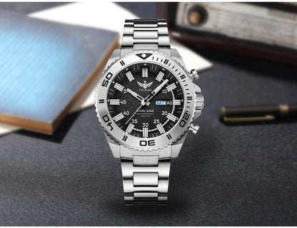 Yelang Watches V1035 44mm Men Diving Watch Human Kinetic Energy Watch 100m Waterproof Watches luminous Japan PX83 Sapphire