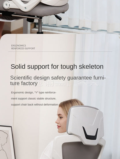 UVR Computer Gaming Chair Ergonomic Reclining Backrest Chair Sedentary Comfort Swivel Seat Breathable Mesh Staff Office Chair