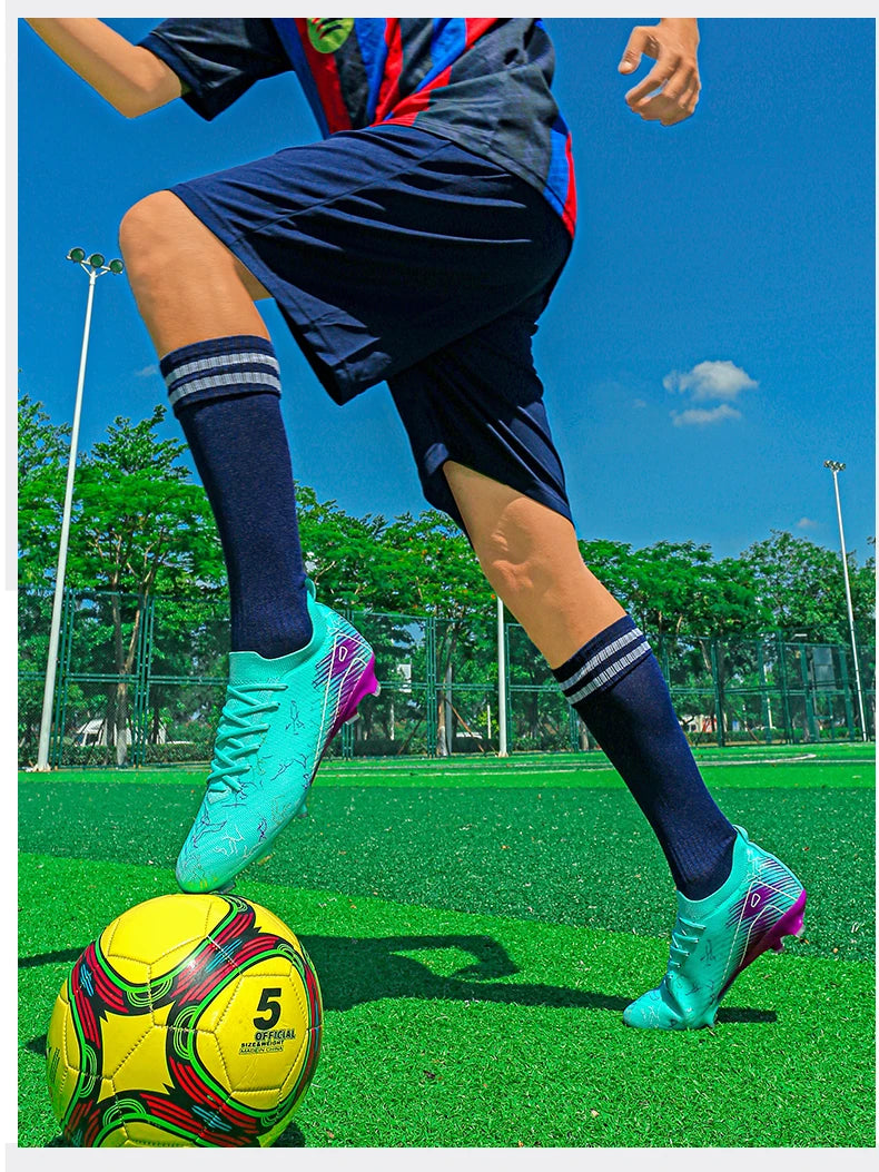 New Men's Football Boots Sneakers FG Soccer Shoes Training Wholesale Top Quality Cleats Non-Slip Drop Shipping Unisex Adult