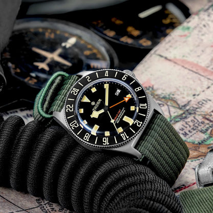 THORN T020 GMT Automatic Watch NH34 Movement Titanium Case Sapphire Crystal 200M Water Resistant Dual Time Zone Luminous Bezel