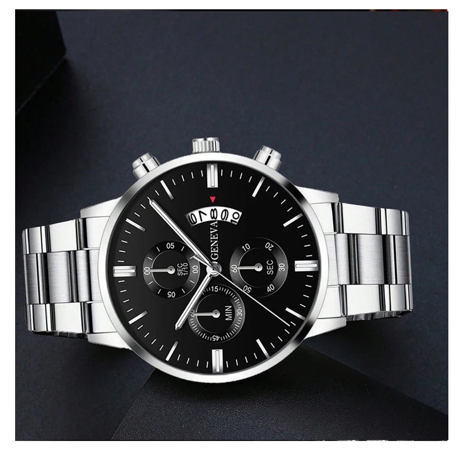 Mode Herrenuhr Luxus-Kalender-Quarz-Armbanduhr Business-Uhren Herrenuhr Herrenarmband