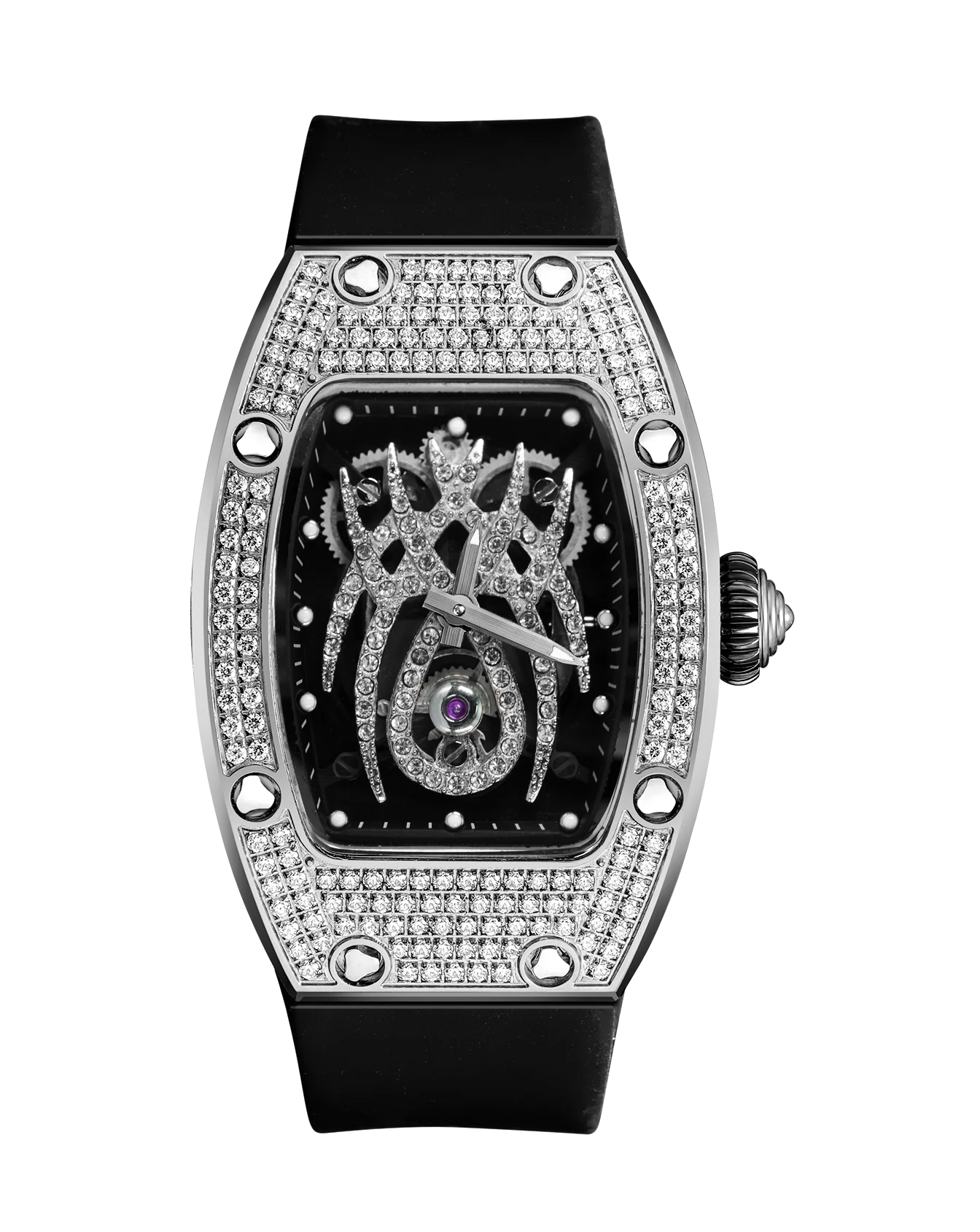 HANBORO Spider Collection Spider Ruby and Diamond Crafted Luminous Full Diamonds Luxury Women's Watch