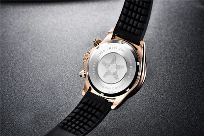 PAGANI DESIGN V2 40MM Reloj de cuarzo para hombre con esfera de meteorito, cristal de zafiro, cronógrafo retro y resistente al agua