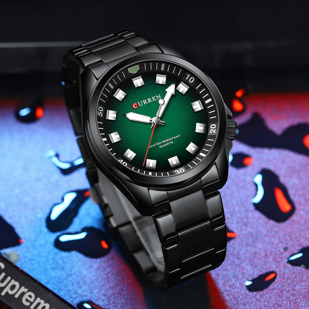 CURREN Fashion Men Watch Top Brand Luxury Waterproof Sport Mens Watches Stainless steel Automatic Date Military Wristwatch