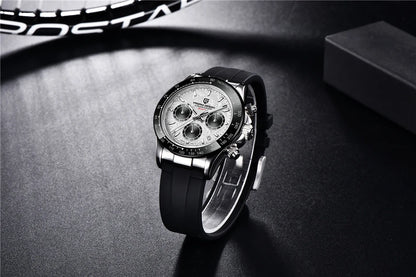 PAGANI DESIGN V2 40MM Reloj de cuarzo para hombre con esfera de meteorito, cristal de zafiro, cronógrafo retro y resistente al agua